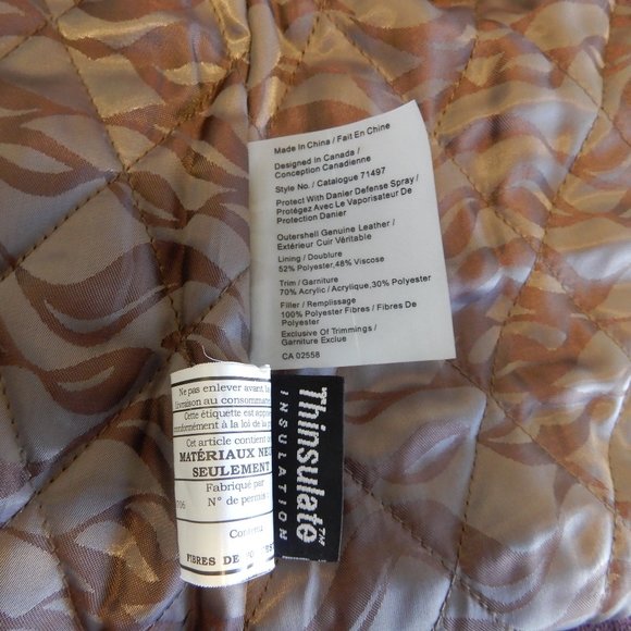 Danier deep purple Genuine Leather winter jacket in size 3XS - Picture 5 of 14